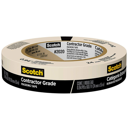 SCOTCH .70" x 60 Yds Tan Scotch Contractor Grade Masking Tape 2020-18AP